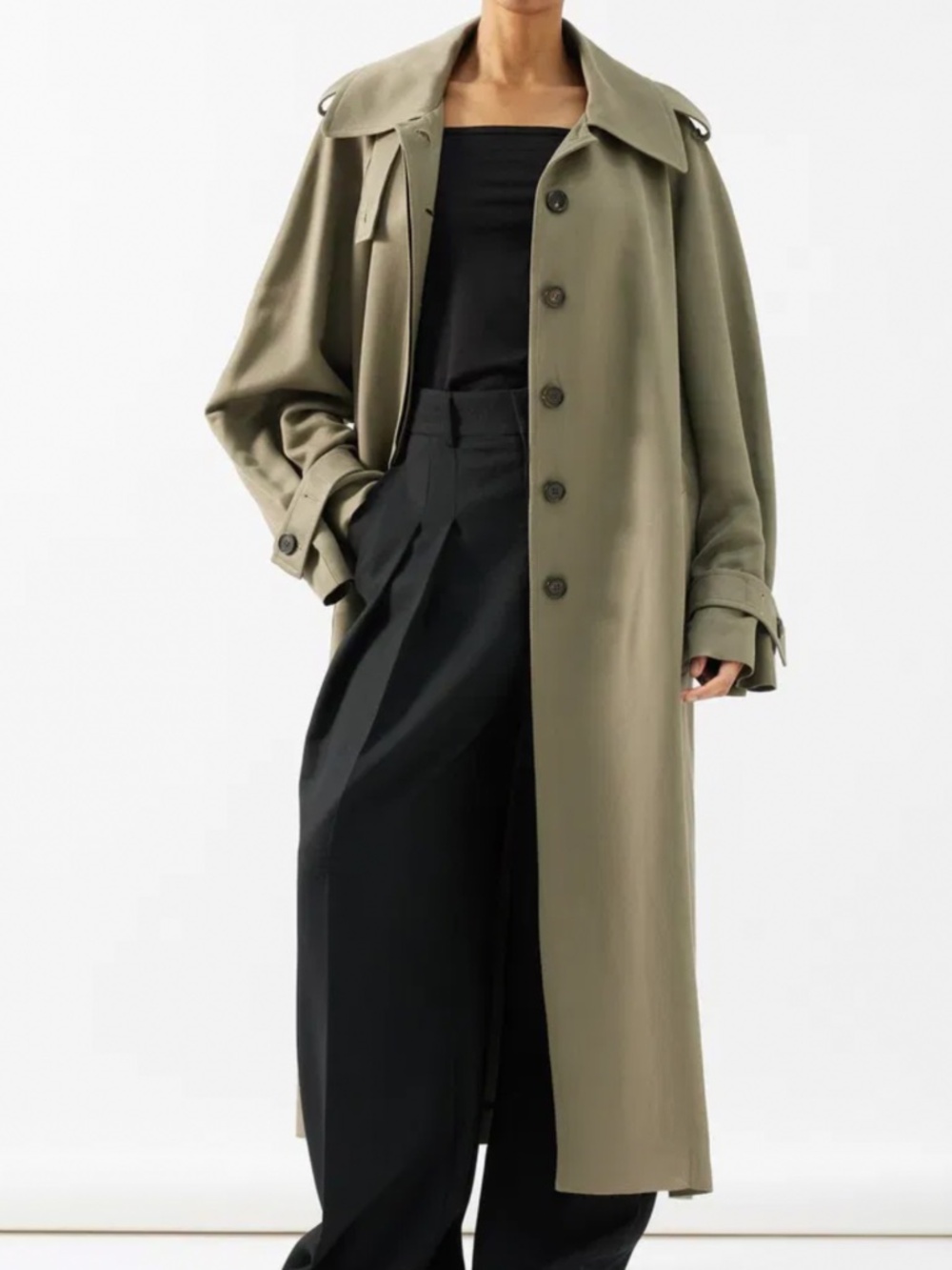 LOOKING FOR! Raey khaki fluid trench coat!